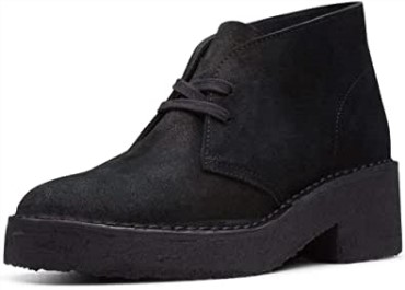 Botas Casual Mujer Arisa Desert Clarks Ante Negro