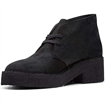 Botas Casual Mujer Arisa Desert Clarks Ante Negro