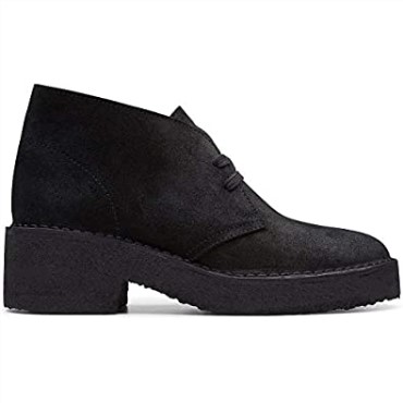 Botas Casual Mujer Arisa Desert Clarks Ante Negro
