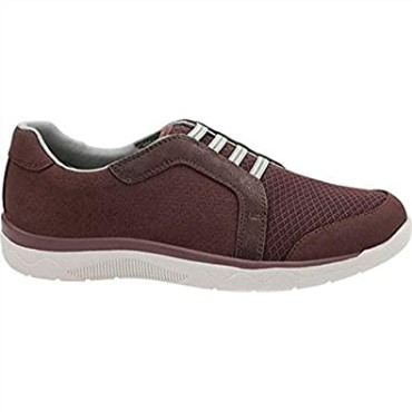 Berenjena Nubuck Sintético Clarks Mujer Mckella Morris Sneaker