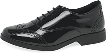 Zapatos De Niño Aubrie Tap Charol Negro Clarks