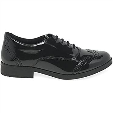 Zapatos De Niño Aubrie Tap Charol Negro Clarks