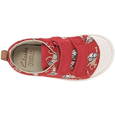 Zapatos Para Andar Bebé Niño Halcy High Fst Rojo Combi Clarks
