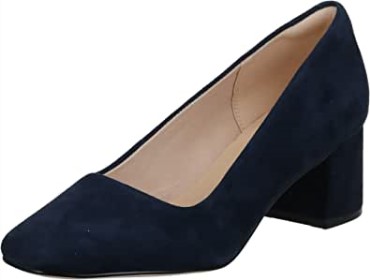 Zapatos De Salón Con Punta Cerrada Y Rosa Transparente Para Mujer De Clarks De Ante Azul Marino Beige