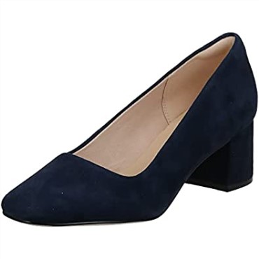 Zapatos De Salón Con Punta Cerrada Y Rosa Transparente Para Mujer De Clarks De Ante Azul Marino Beige