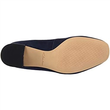 Zapatos De Salón Con Punta Cerrada Y Rosa Transparente Para Mujer De Clarks De Ante Azul Marino Beige