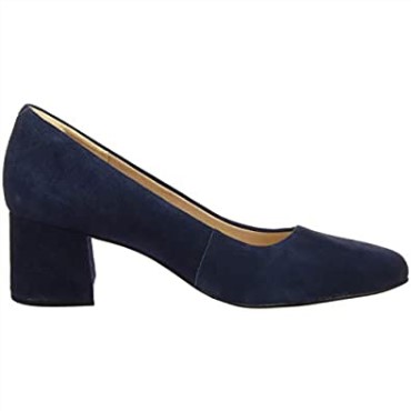 Zapatos De Salón Con Punta Cerrada Y Rosa Transparente Para Mujer De Clarks De Ante Azul Marino Beige