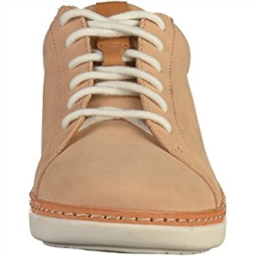 Zapatillas Bajas De Mujer Clarks Nubuck Beige Amberlee Rosa