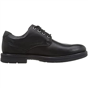 Negro Clarks Banning Lo Gtx Negro Cuero Hombres Zapatos Formales