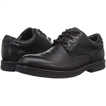 Negro Clarks Banning Lo Gtx Negro Cuero Hombres Zapatos Formales