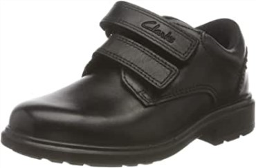 Zapatos De Uniforme Escolar Negros Clarks Remi Pace T De Ajuste Ancho Para Niño