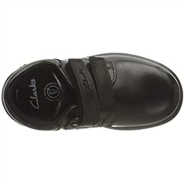 Zapatos De Uniforme Escolar Negros Clarks Remi Pace T De Ajuste Ancho Para Niño