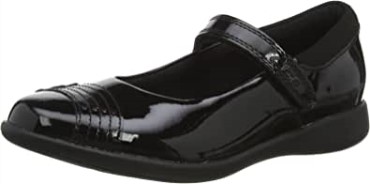 Negro Clarks Girl's Etch Beam T Bailarinas Planas