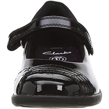 Negro Clarks Girl's Etch Beam T Bailarinas Planas