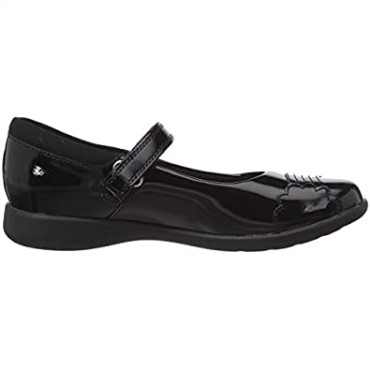 Negro Clarks Girl's Etch Beam T Bailarinas Planas