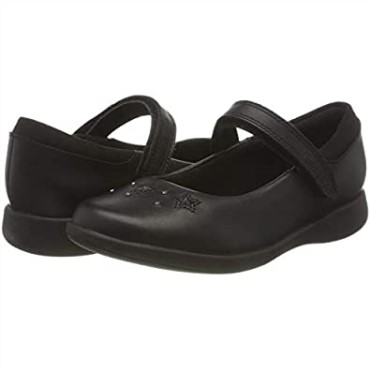 Zapatos Negros De Uniforme Escolar De Corte Ancho Para Niña Clarks Etch Bright T