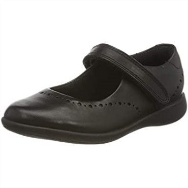 Negro Clarks Etch Craft K Zapatos Escolares De Ballet De Ajuste Ancho Para Niña