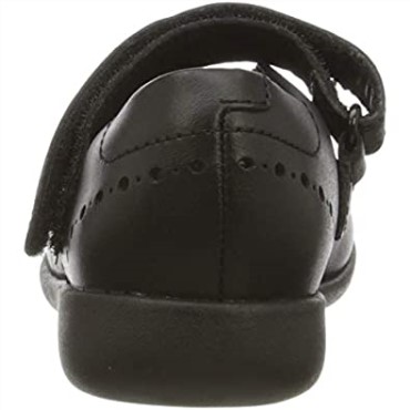 Negro Clarks Etch Craft K Zapatos Escolares De Ballet De Ajuste Ancho Para Niña