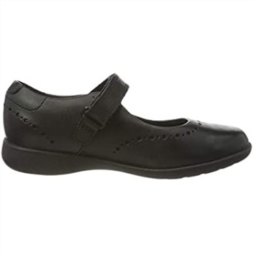 Negro Clarks Etch Craft K Zapatos Escolares De Ballet De Ajuste Ancho Para Niña