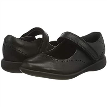 Negro Clarks Etch Craft K Zapatos Escolares De Ballet De Ajuste Ancho Para Niña