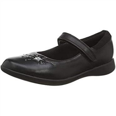 Negro Clarks Girl's Etch Spark K Sandalias Con Punta Cerrada