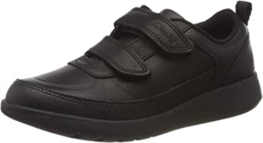 Negro Clarks Scape Flare Y Uniforme Vestir Zapato Niño