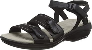 Sandalia Negra Mujer Clarks Alexis Shine