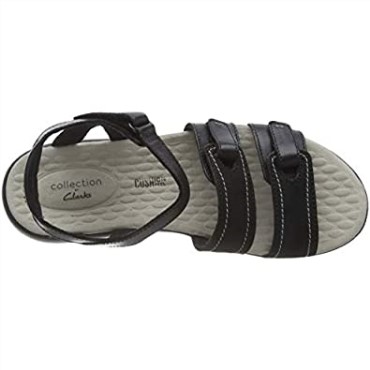 Sandalia Negra Mujer Clarks Alexis Shine