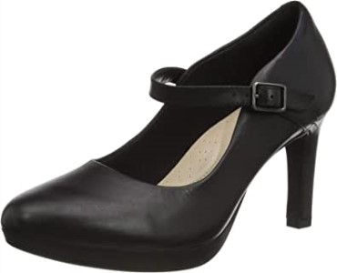 Negro Clarks Zapatos De Salón Ambyr Shine Mujer
