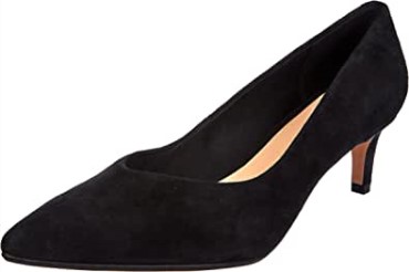 Negro Clarks Laina 55 Court Zapatos De Salón Cerrados Mujer