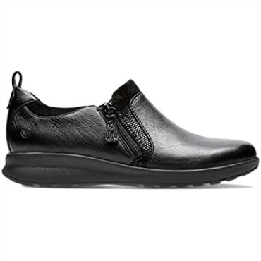Mocasines Negros Con Cremallera Un Adorn De Clarks Para Mujer