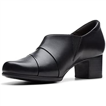 Negro Clarks Mujer Un Damson Adele Cuero Tamaño