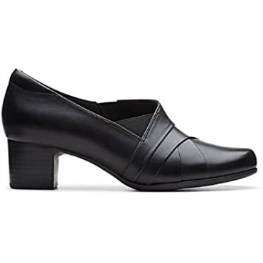Negro Clarks Mujer Un Damson Adele Cuero Tamaño