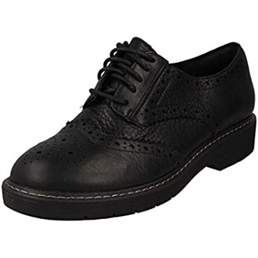 Black Clarks Witcombe Dawn Oxford Para Mujer