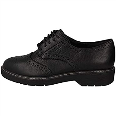 Black Clarks Witcombe Dawn Oxford Para Mujer