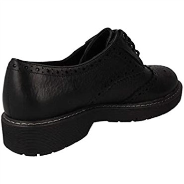 Black Clarks Witcombe Dawn Oxford Para Mujer