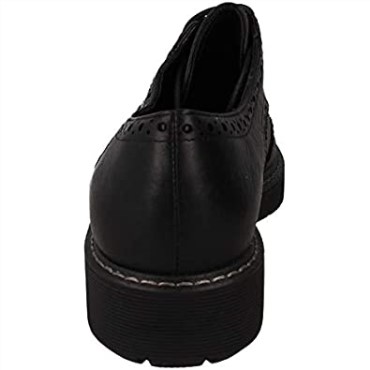 Black Clarks Witcombe Dawn Oxford Para Mujer
