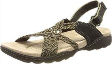 Sandalia Combi Clarks Amanda Easy Mujer Negra