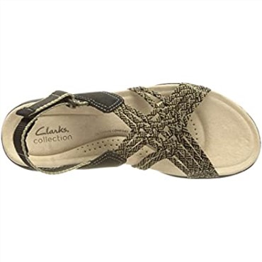 Sandalia Combi Clarks Amanda Easy Mujer Negra
