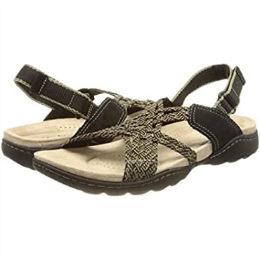 Sandalia Combi Clarks Amanda Easy Mujer Negra