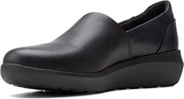 Negro Combi Kayleigh Step Zapatos Sin Cordones De Mujer Clarks
