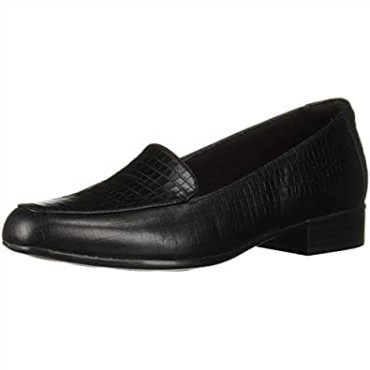 Mocasín Juliet Lora De Mujer En Piel De Cocodrilo Negra Clarks