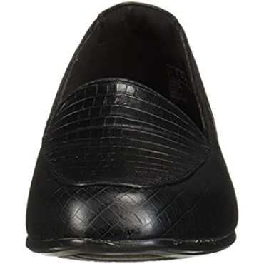 Mocasín Juliet Lora De Mujer En Piel De Cocodrilo Negra Clarks