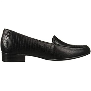 Mocasín Juliet Lora De Mujer En Piel De Cocodrilo Negra Clarks