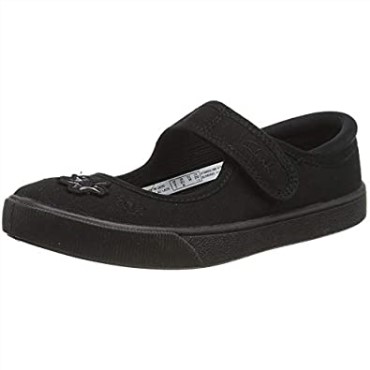 Zapatillas De Ballet Niña Clarks Hopper Go De Tela Negra