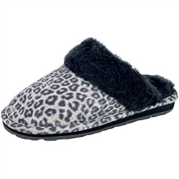 Zapatilla Tipo Zueco Confort De Piel De Ante Con Espalda Abierta Para Mujer Negro Gris Leopardo Clarks