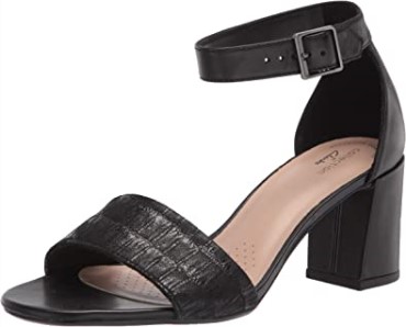 Sandalia De Tacón Jocelynne Cam De Mujer Combi Clarks De Piel De Interés Negro