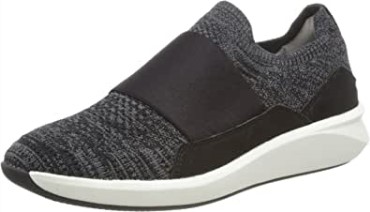 Mules De Punto Negros Clarks Un Rio Para Mujer