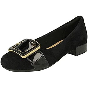 Resbalón De Las Señoras Negras En Zapatos De Tacón Bajo Rosabella Faye Clarks