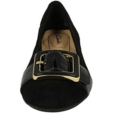 Resbalón De Las Señoras Negras En Zapatos De Tacón Bajo Rosabella Faye Clarks